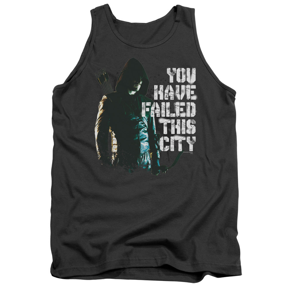 Arrow You Have Failed Mens Tank Top Shirt Charcoal - clothing by TeeHivey.com