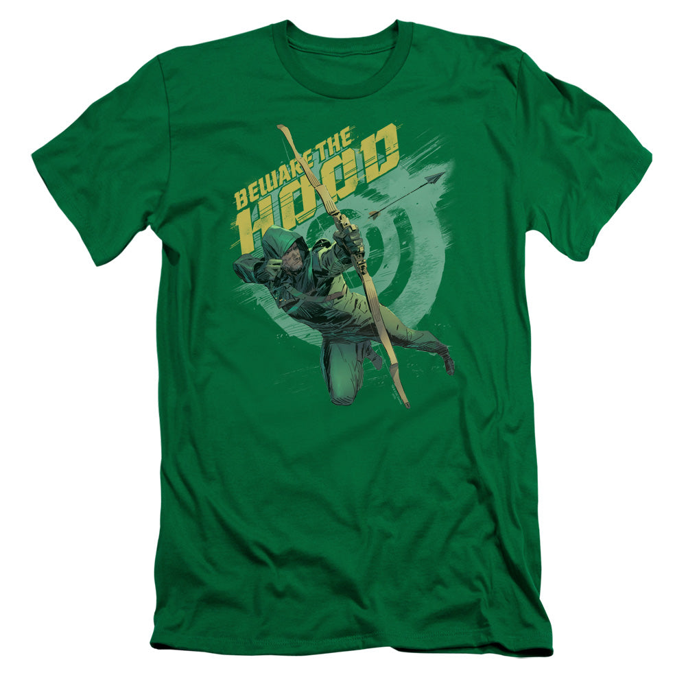 Arrow Beware Slim Fit Mens T Shirt Kelly Green - clothing by TeeHivey.com