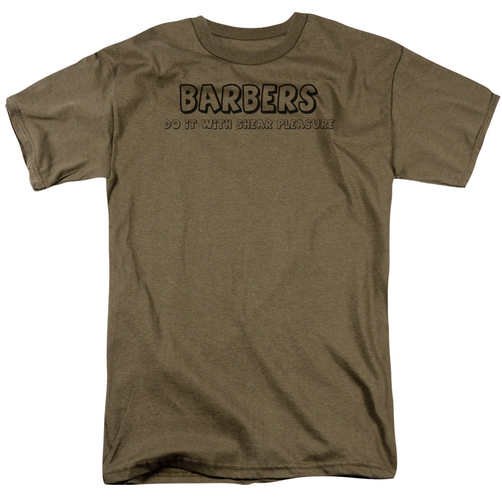 Barbers Do It Mens T Shirt Safari Green