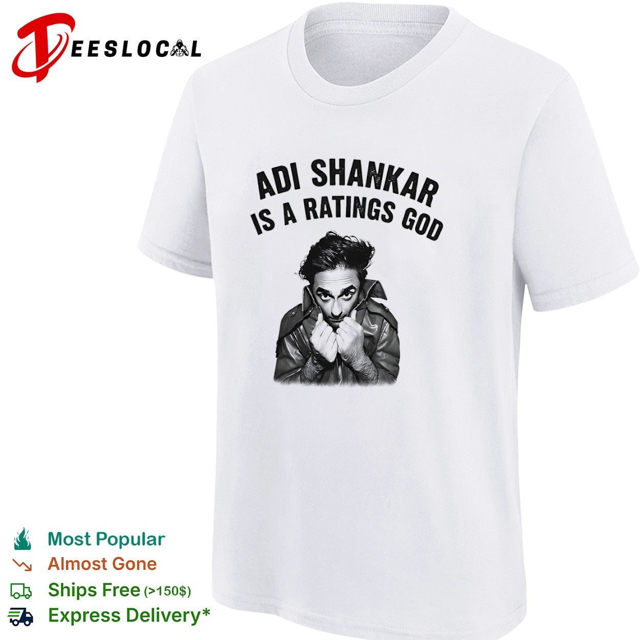 Adi Shankar is a ratings god portrait shirt