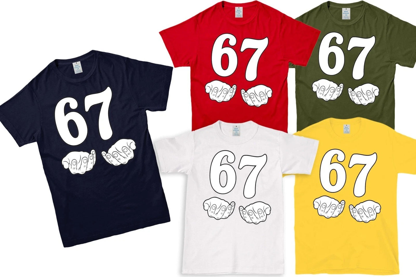 Adults Kids Boys Girls 67 Funny Meme T-Shirt Christmas Six Seven Xmas Gift