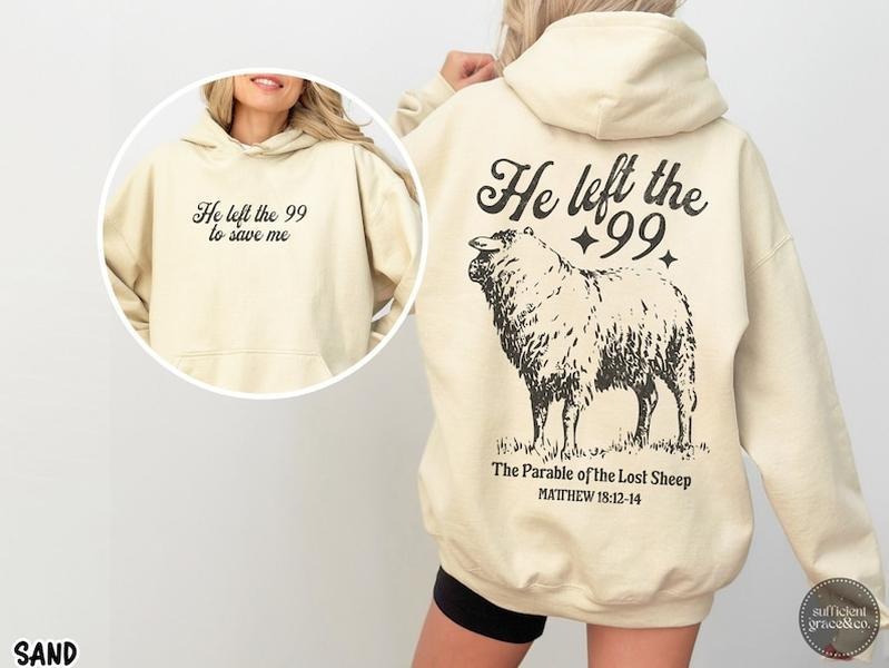 Aesthetic Christian Hoodie For Men, Bible Verse Sweatshirt, The Parable Of The Lost Sheep, Faith Based Christian Streetwear, Religious Gift T-shirt, sweater and Hoodie