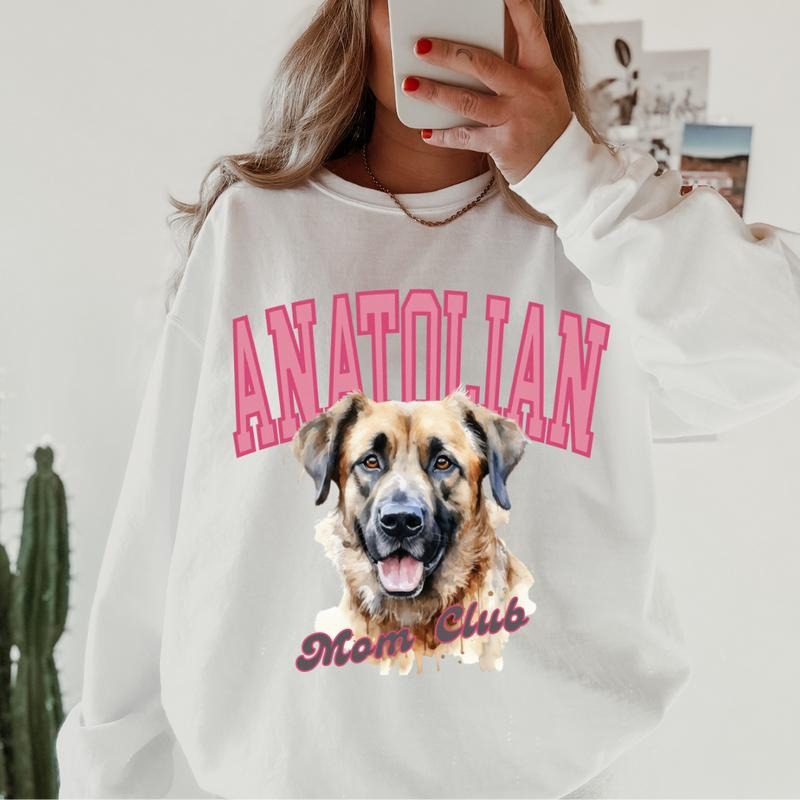 Anatolian Mom Club Sweatshirt ~ Sweatshirt Unisex Apparel Relaxed Fit Printed in the USA Clothing Womenswear Casual and Comfortable