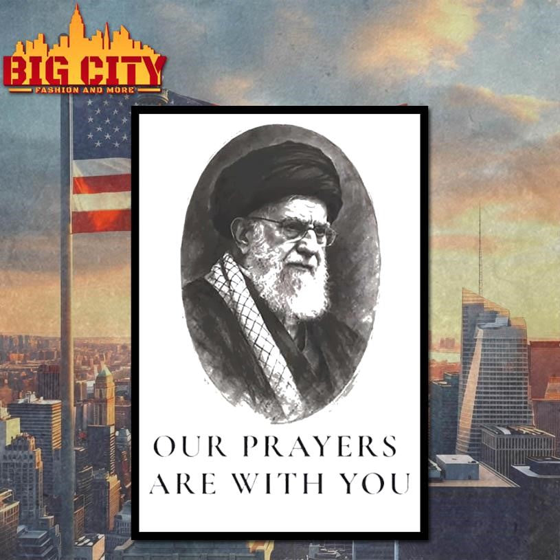 Ayatollah Ali Khamenei Our Prayers Are With You Portrait Shirt