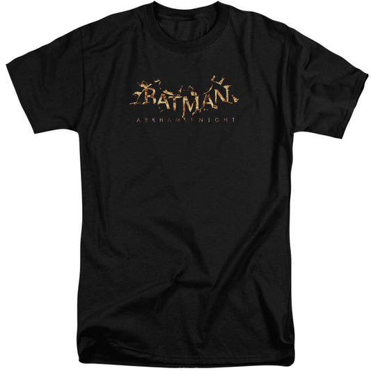 Batman Arkham Knight Ak Flame Logo Mens Tall T Shirt Black