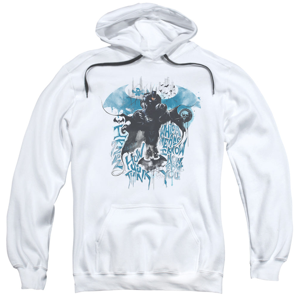 Batman Arkham Knight I Know Mens Hoodie White