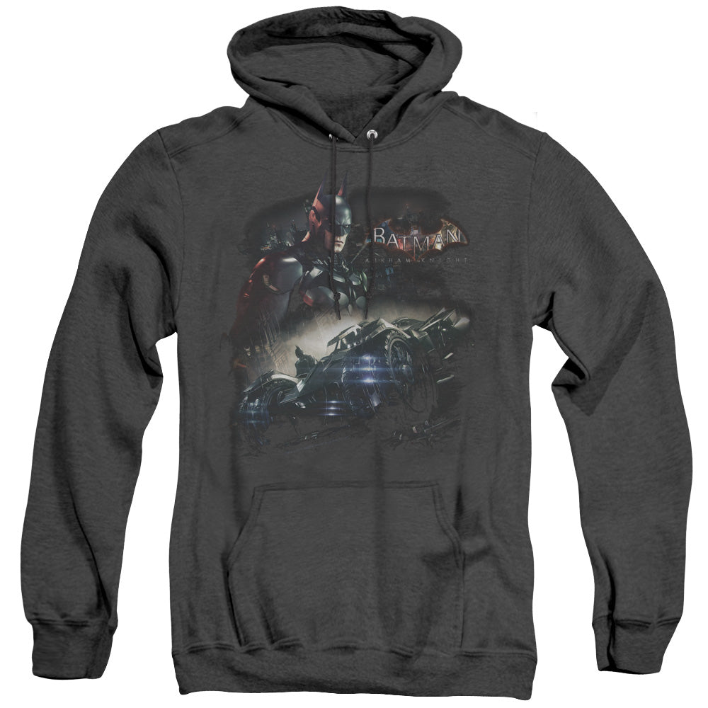 Batman Arkham Knight Knight Rider Heather Mens Hoodie Black