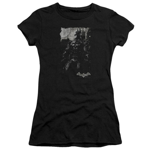 Batman Arkham Knight Bat Brood Junior Sheer Cap Sleeve Womens T Shirt Black