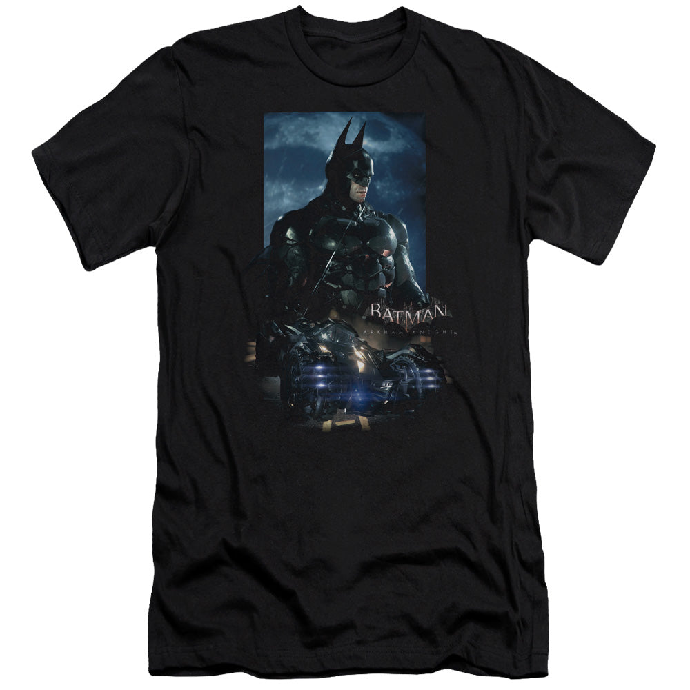 Batman Arkham Knight Batmobile Premium Bella Canvas Slim Fit Mens T Shirt Black