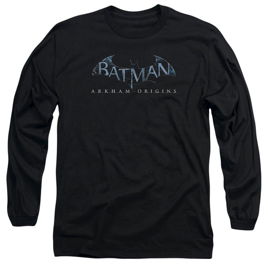 Batman Arkham Origins Logo Mens Long Sleeve Shirt Black
