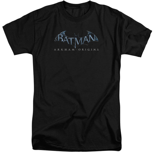 Batman Arkham Origins Logo Mens Tall T Shirt Black