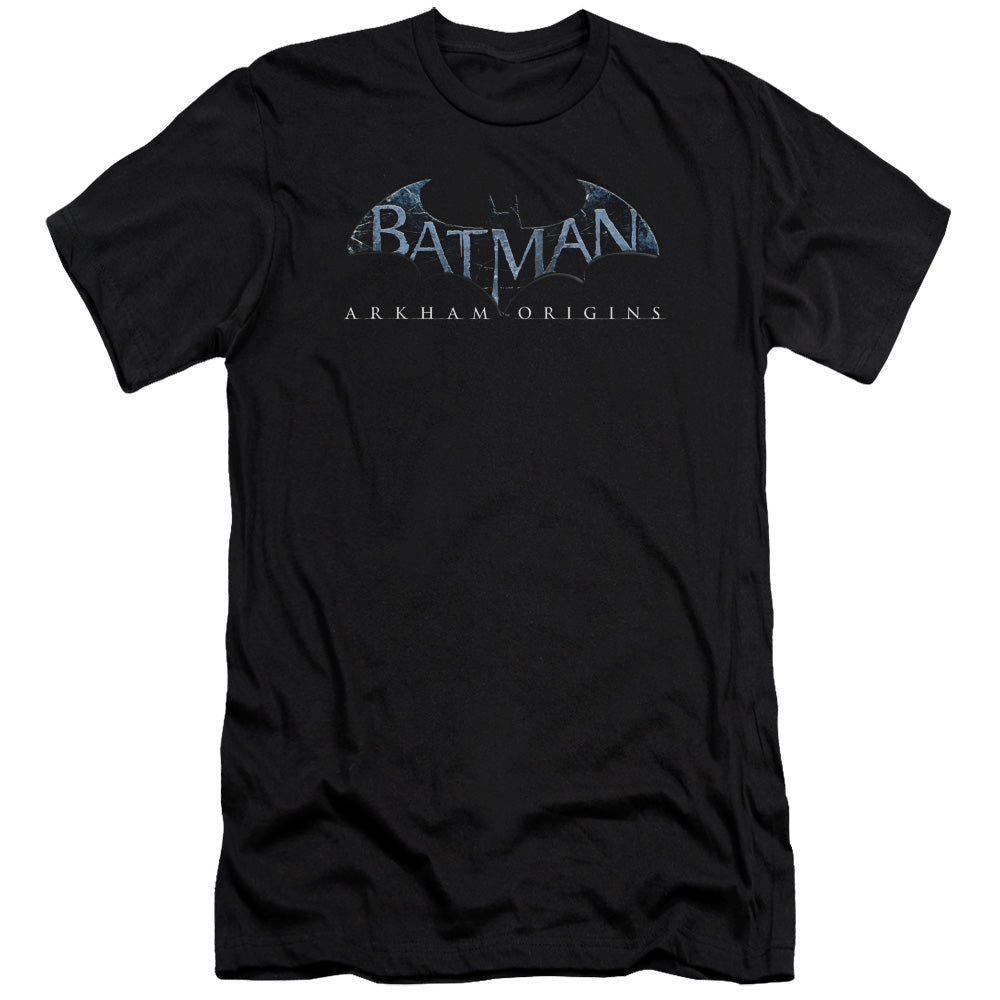 Batman Arkham Origins Logo Premium Bella Canvas Slim Fit Mens T Shirt Black