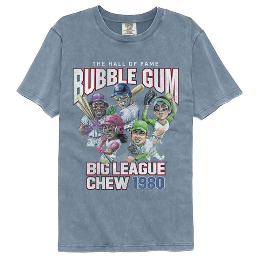 Big League Chew - Hall Of Fame - American Classics - Solid Blue Adult Short Sleeve Comfort Color T-Shirt