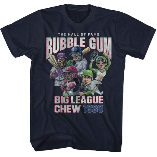 Big League Chew - Hall Of Fame - American Classics - Solid Blue Adult Short Sleeve T-Shirt