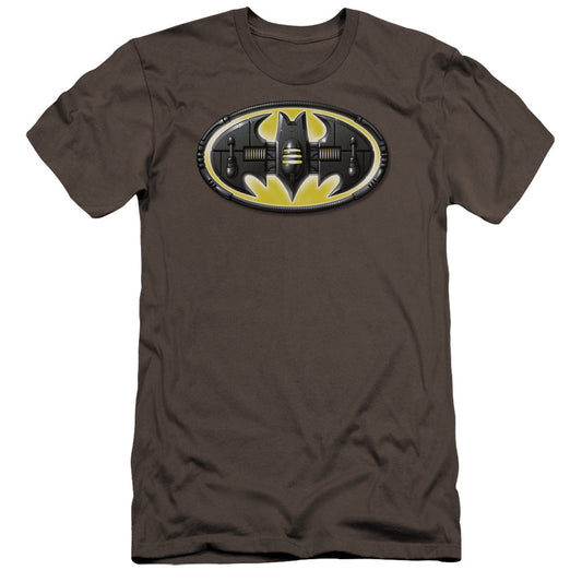 Batman Bat Mech Logo Premium Bella Canvas Slim Fit Mens T Shirt Charcoal