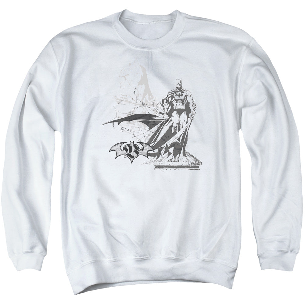 Batman Overseer Mens Crewneck Sweatshirt White