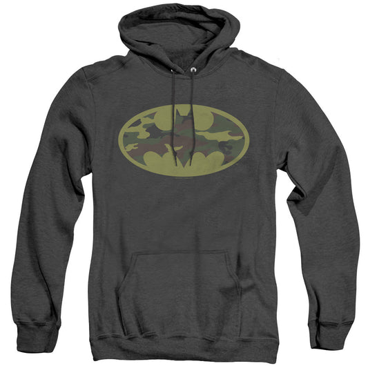 Batman Camo Logo Heather Mens Hoodie Black