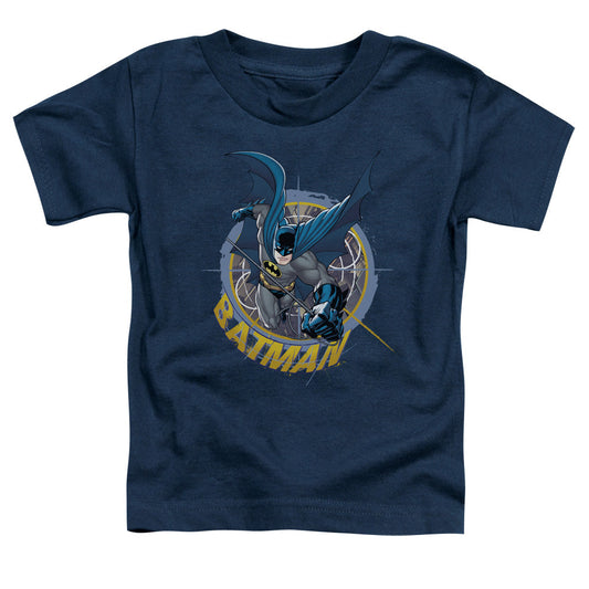 Batman In The Crosshairs Toddler Kids Youth T Shirt Navy Blue