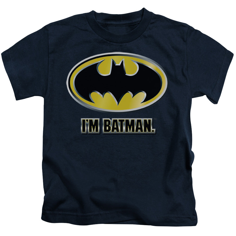 Batman Im Batman Juvenile Kids Youth T Shirt Navy Blue