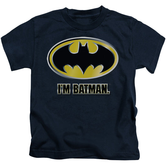 Batman Im Batman Juvenile Kids Youth T Shirt Navy Blue