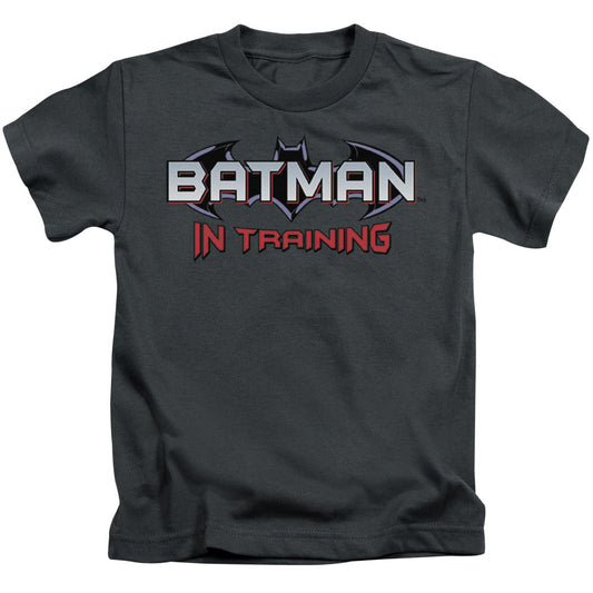 Batman Batman In Training Juvenile Kids Youth T Shirt Charcoal