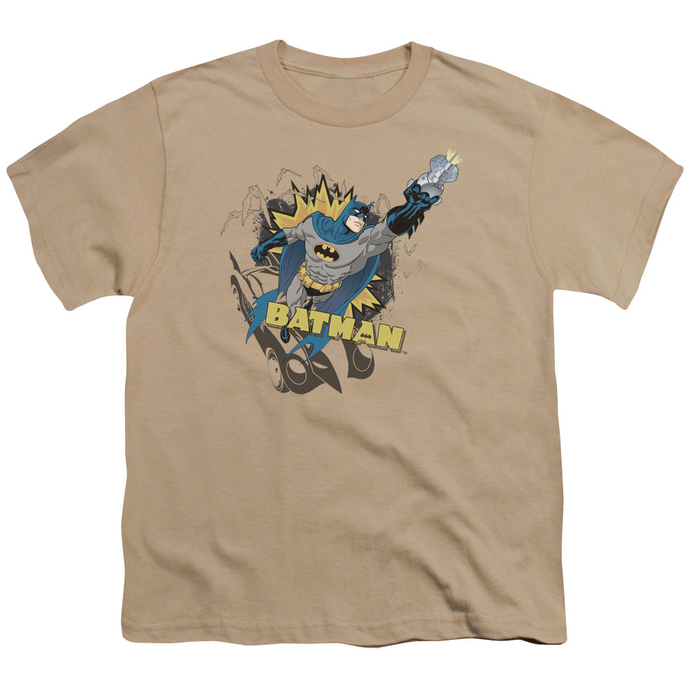 Batman Heroic To The Bone Kids Youth T Shirt Sand