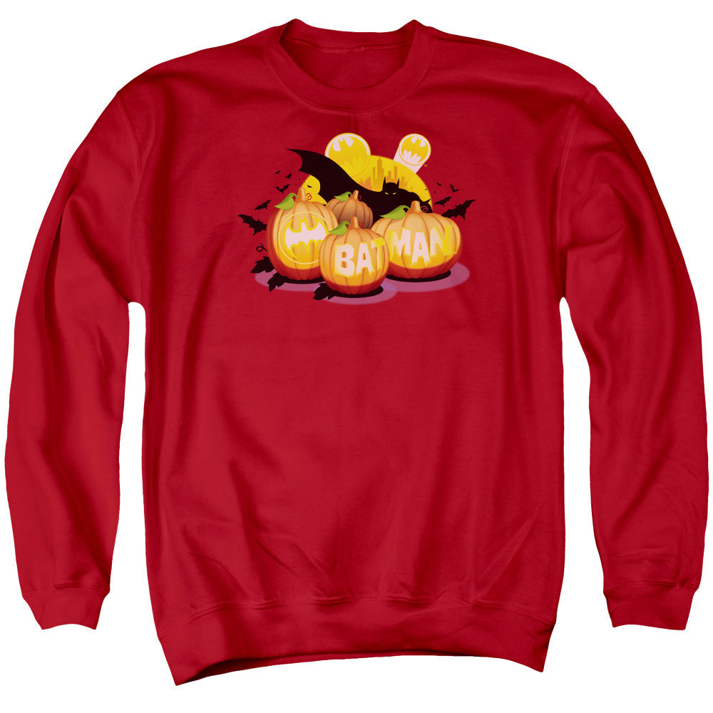 Batman Bat O Lanterns Mens Crewneck Sweatshirt Red