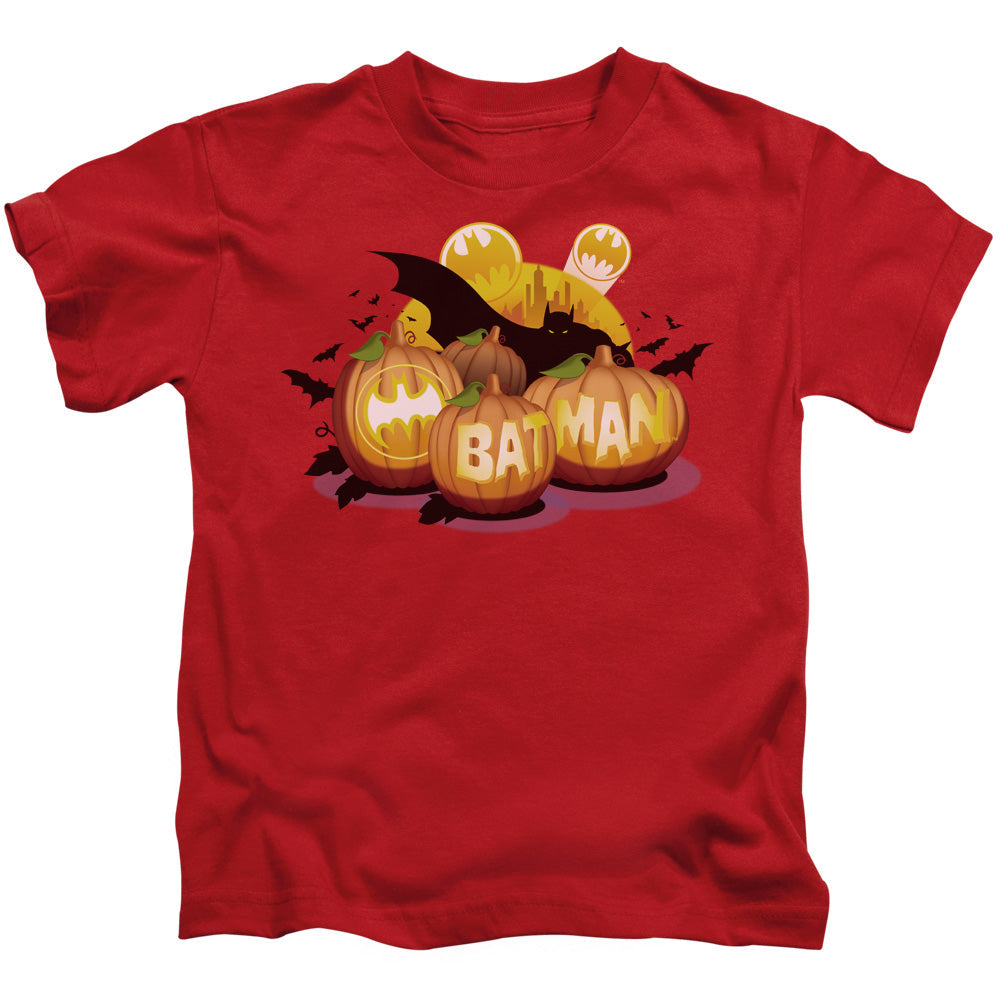 Batman Bat O Lanterns Juvenile Kids Youth T Shirt Red