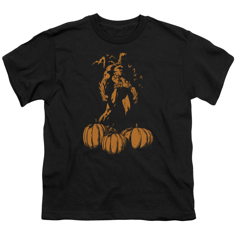 Batman A Bat Among Pumpkins Kids Youth T Shirt Black