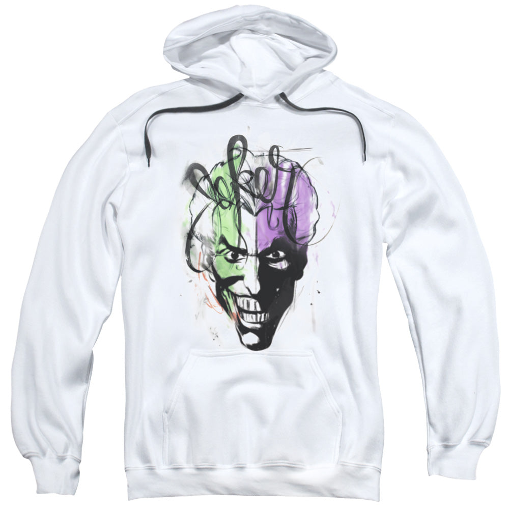 Batman Joker Airbrush Mens Hoodie White