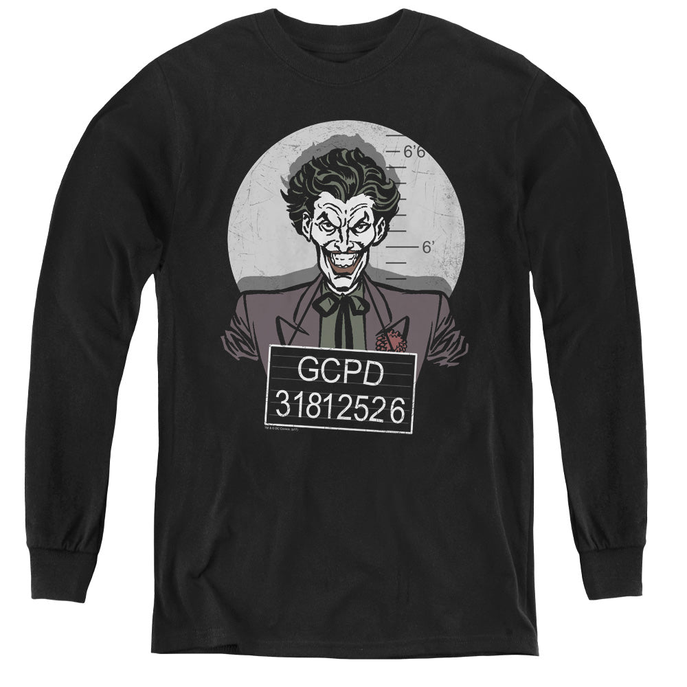 Batman Busted! Long Sleeve Kids Youth T Shirt Black