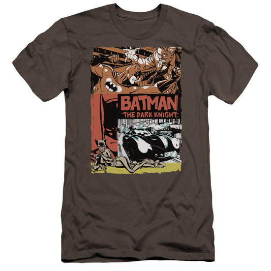 Batman Old Movie Poster Premium Bella Canvas Slim Fit Mens T Shirt Charcoal
