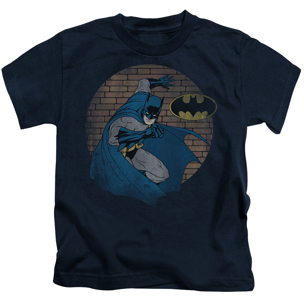 Batman In The Spotlight Juvenile Kids Youth T Shirt Navy Blue