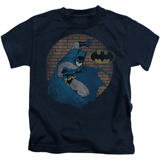 Batman In The Spotlight Juvenile Kids Youth T Shirt Navy Blue