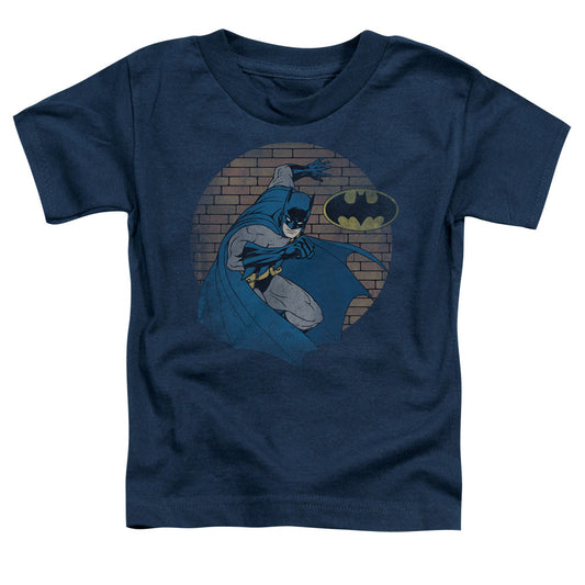Batman In The Spotlight Toddler Kids Youth T Shirt Navy Blue