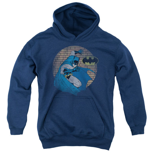 Batman In The Spotlight Kids Youth Hoodie Navy Blue