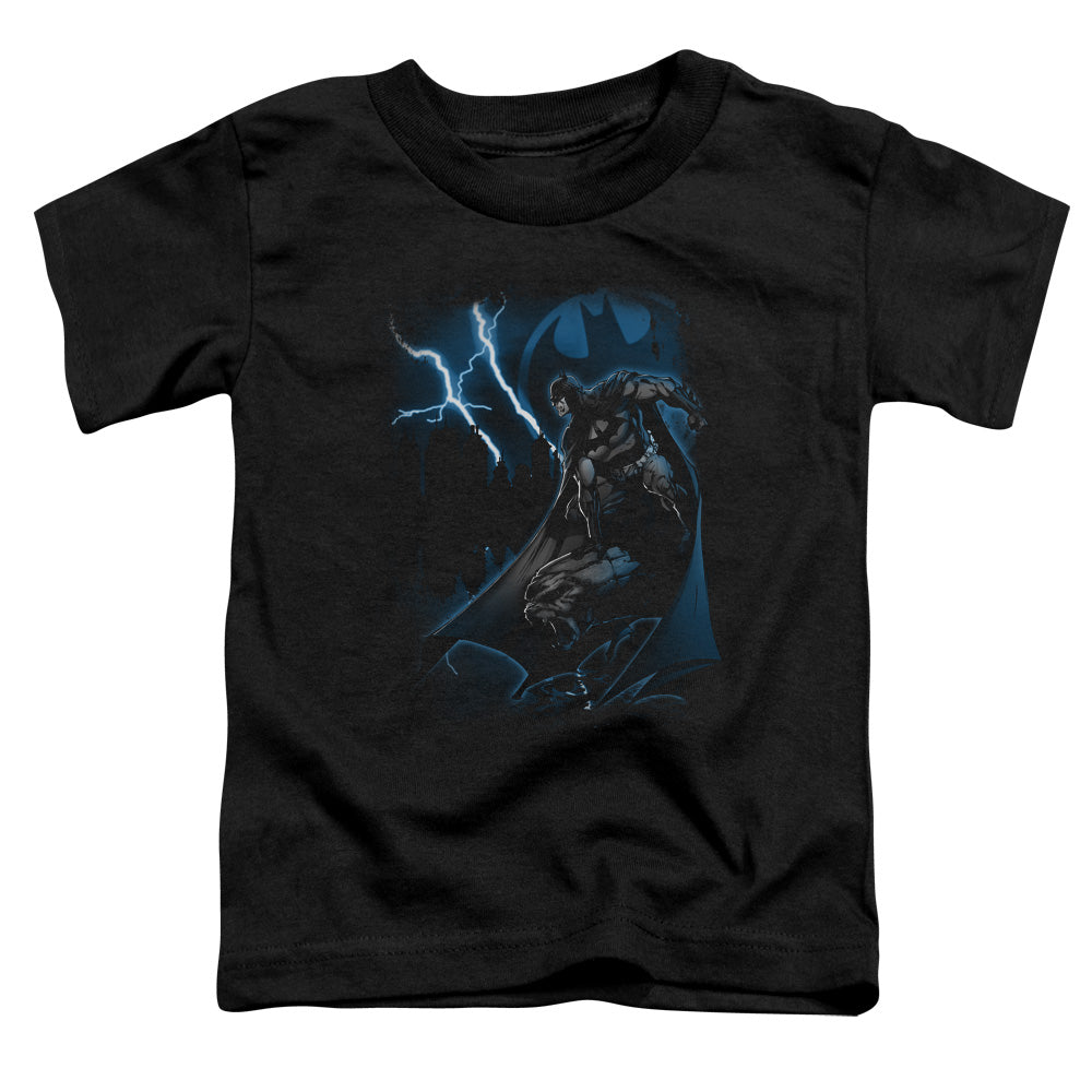 Batman Lightning Strikes Toddler Kids Youth T Shirt Black