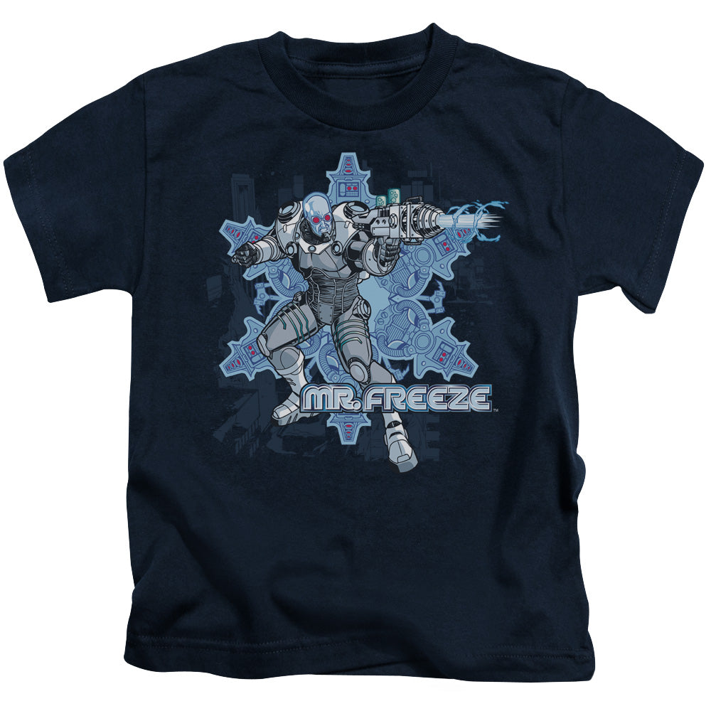 Batman Mr Freeze Juvenile Kids Youth T Shirt Navy Blue