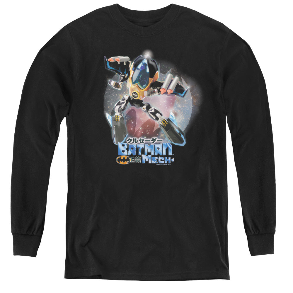 Batman Batman Mech Long Sleeve Kids Youth T Shirt Black