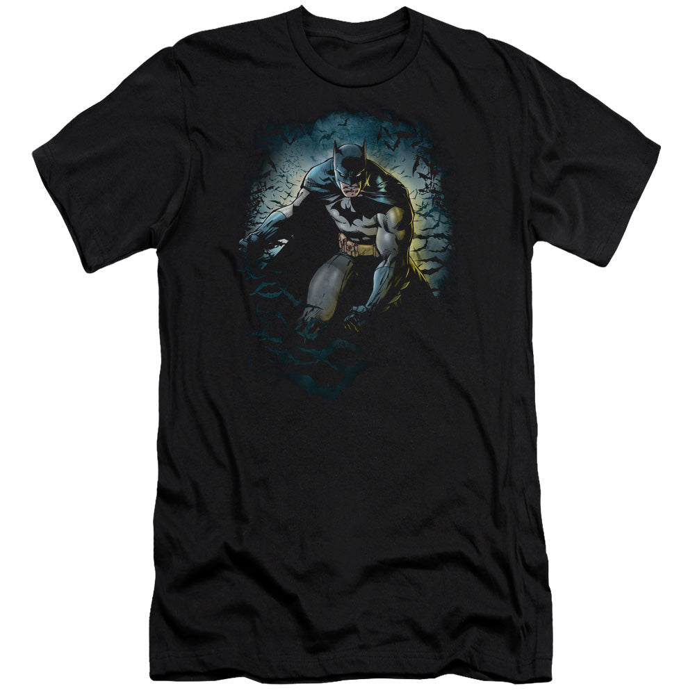 Batman Bat Cave Premium Bella Canvas Slim Fit Mens T Shirt Black