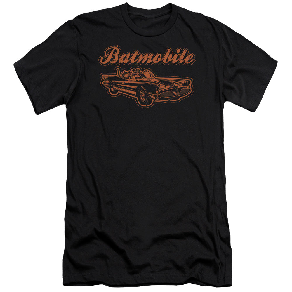 Batman Batmobile Premium Bella Canvas Slim Fit Mens T Shirt Black