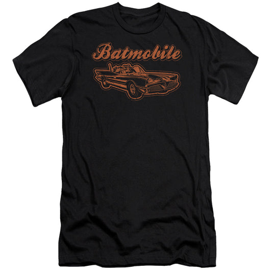 Batman Batmobile Premium Bella Canvas Slim Fit Mens T Shirt Black