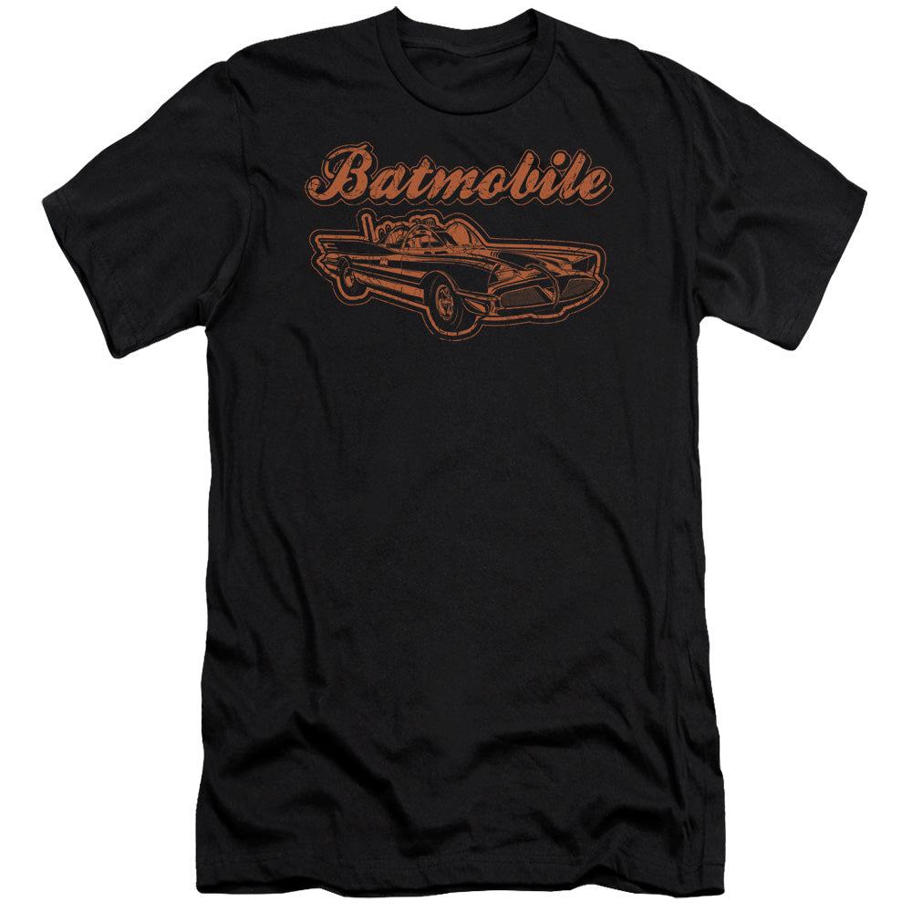 Batman Batmobile Slim Fit Mens T Shirt Black