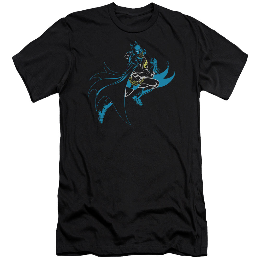 Batman Neon Batman Premium Bella Canvas Slim Fit Mens T Shirt Black