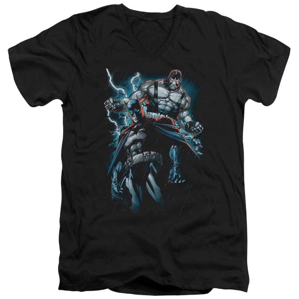 Batman Evil Rising Mens Slim Fit V Neck T Shirt Black