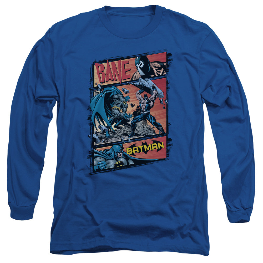 Batman Epic Batle Mens Long Sleeve Shirt Royal Blue