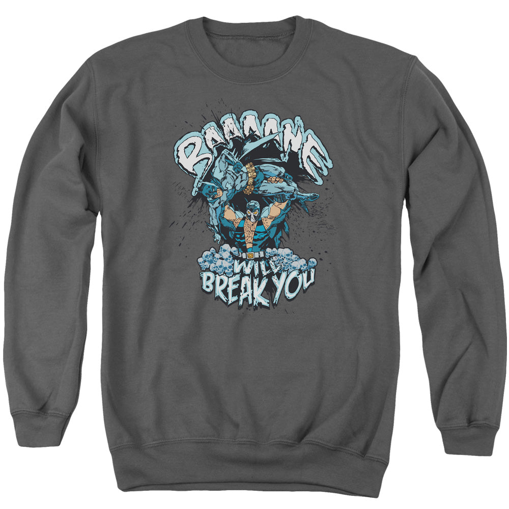 Batman Bane Will Break You Mens Crewneck Sweatshirt Charcoal