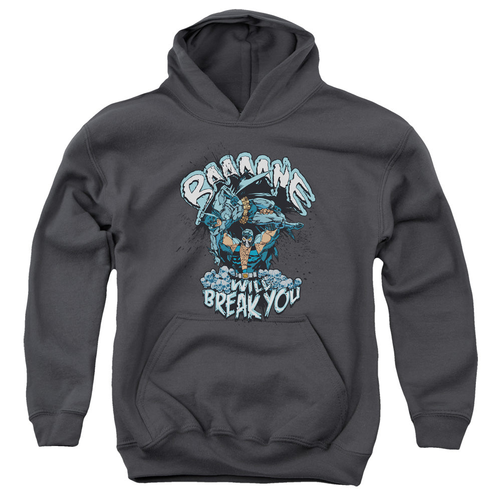 Batman Bane Will Break You Kids Youth Hoodie Charcoal