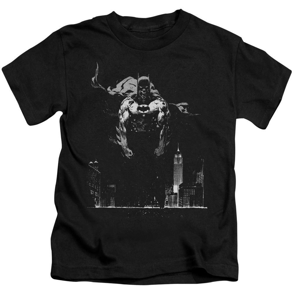 Batman Dirty City Juvenile Kids Youth T Shirt Black