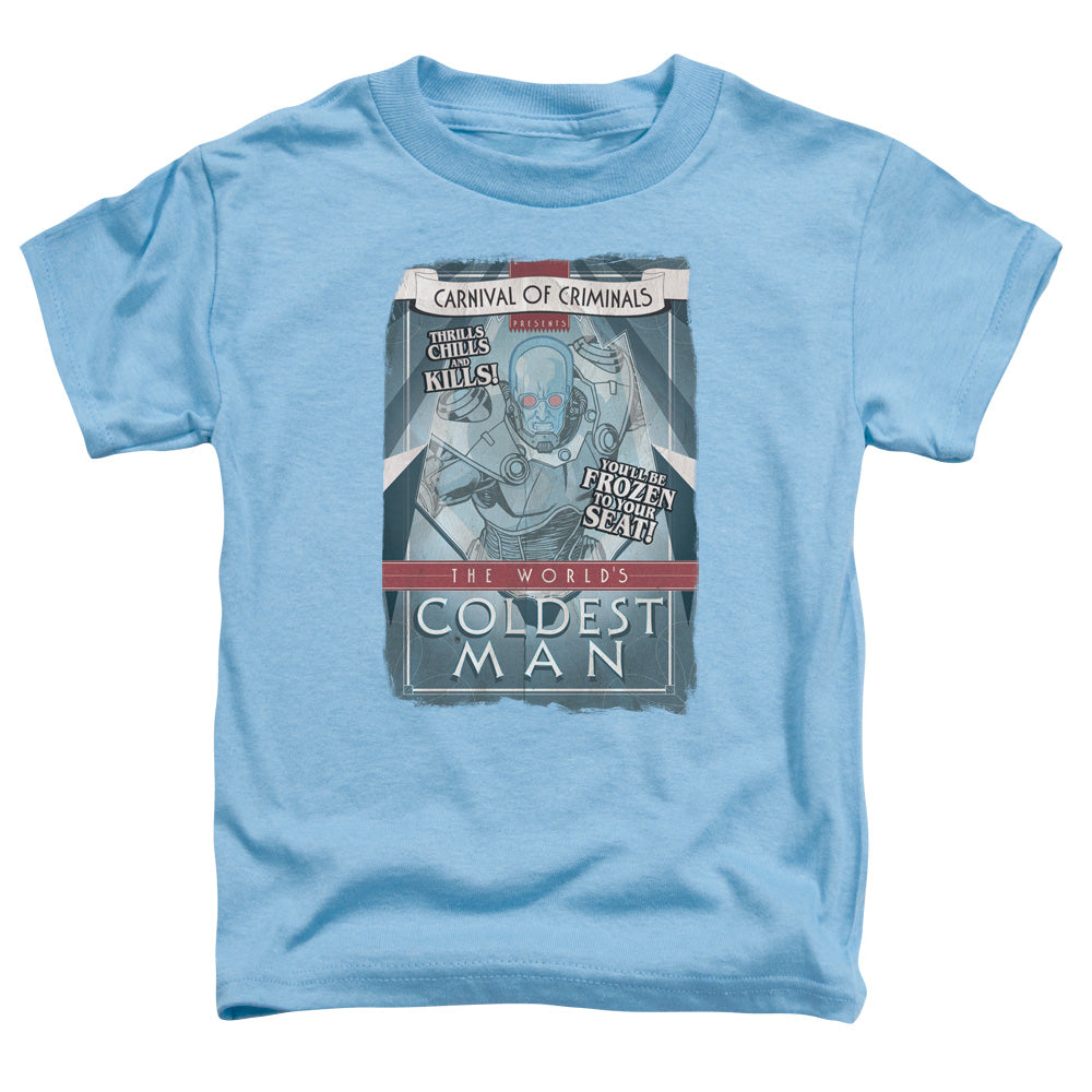Batman Coldest Man Toddler Kids Youth T Shirt Carolina Blue